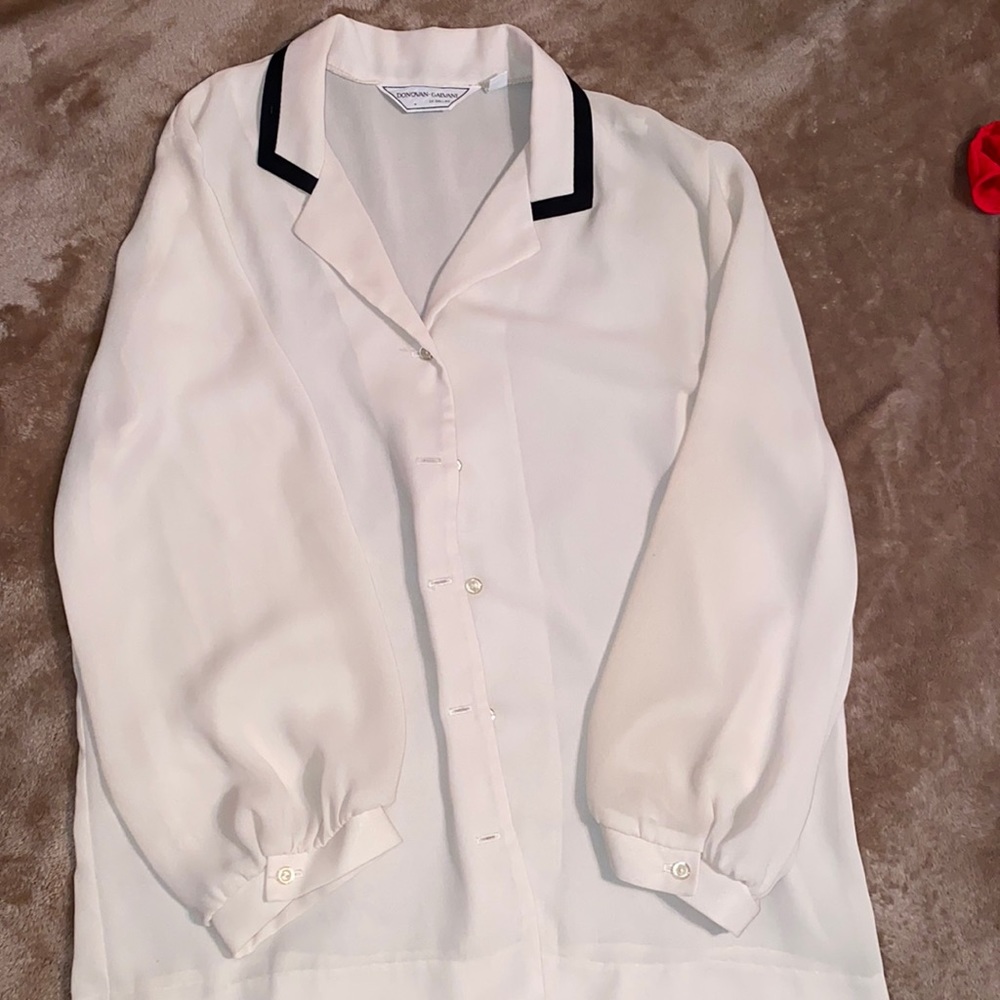 Off white sheer vintage top